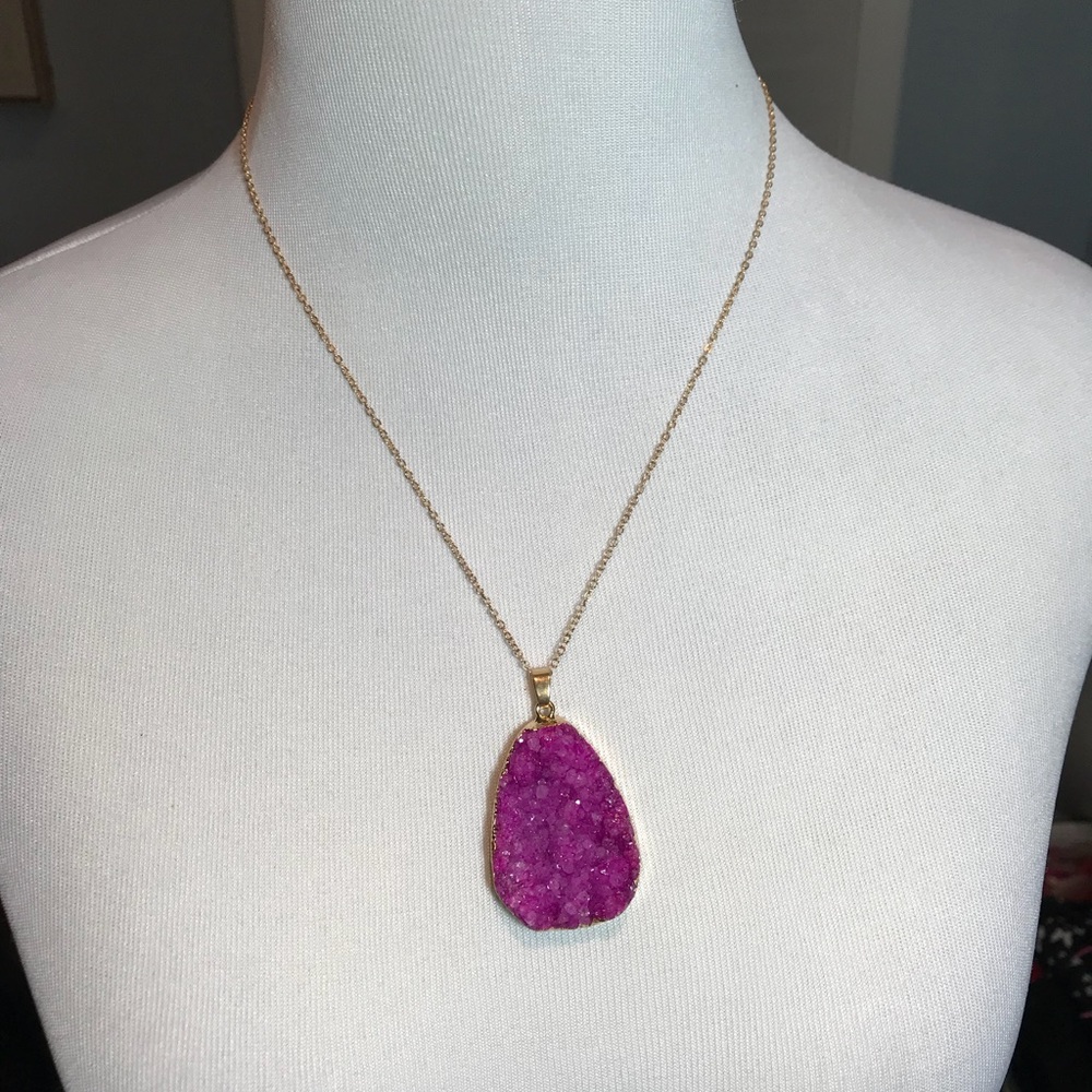 Pink Crystal Pendant NWT